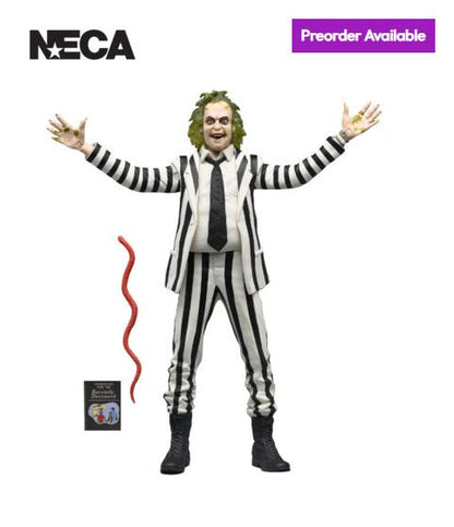 BEETLEJUICE (1988) – BLACK & WHITE STRIPED SUIT BEETLEJUICE – 7″ SCALE ACTION FIGURE