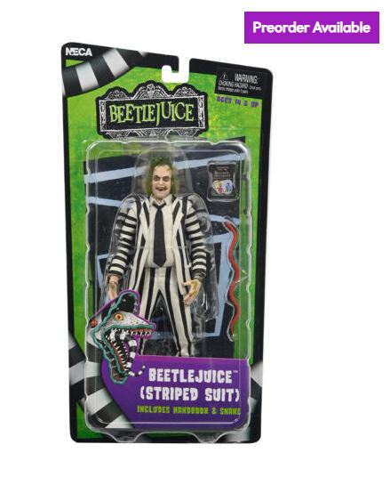 BEETLEJUICE (1988) – BLACK & WHITE STRIPED SUIT BEETLEJUICE – 7″ SCALE ACTION FIGURE