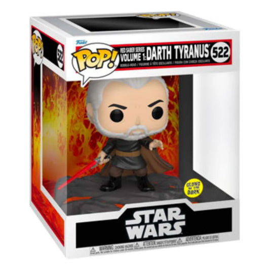 Star Wars - Red Saber Series: Darth Tyranus Glow US Exclusive Pop! Deluxe [RS]