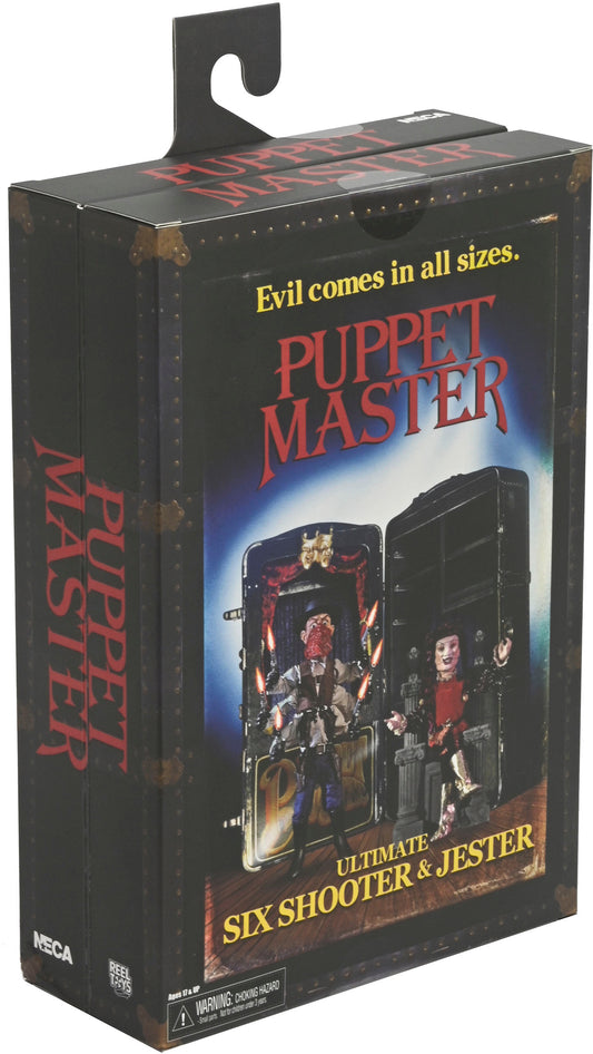 PUPPET MASTER ULTIMATE SIX-SHOOTER & JESTER 2PK – 7″ SCALE ACTION FIGURES