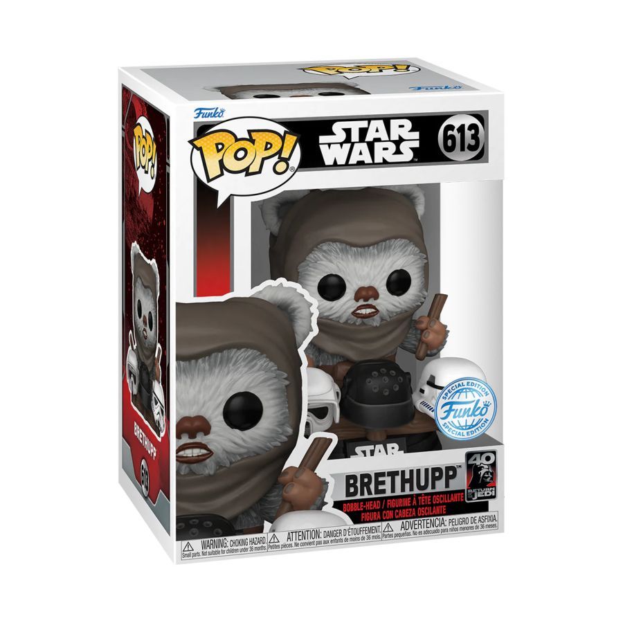 Star Wars: Return of the Jedi 40th Anniversary - Ewok with Helmets US Exclusive Pop! Vinyl [RS]