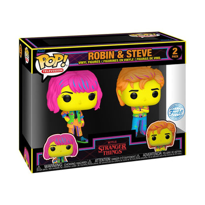 Stranger Things - Robin & Steve US Exclusive Blacklight Pop! 2-Pack [RS]