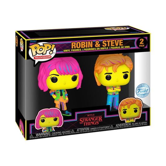 Stranger Things - Robin & Steve US Exclusive Blacklight Pop! 2-Pack [RS]