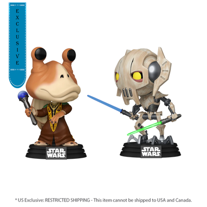 Star Wars: Clone Wars - Jar Jar Binks Vs General Grievous US Exclusive Pop! Vinyl 2-Pack [RS]