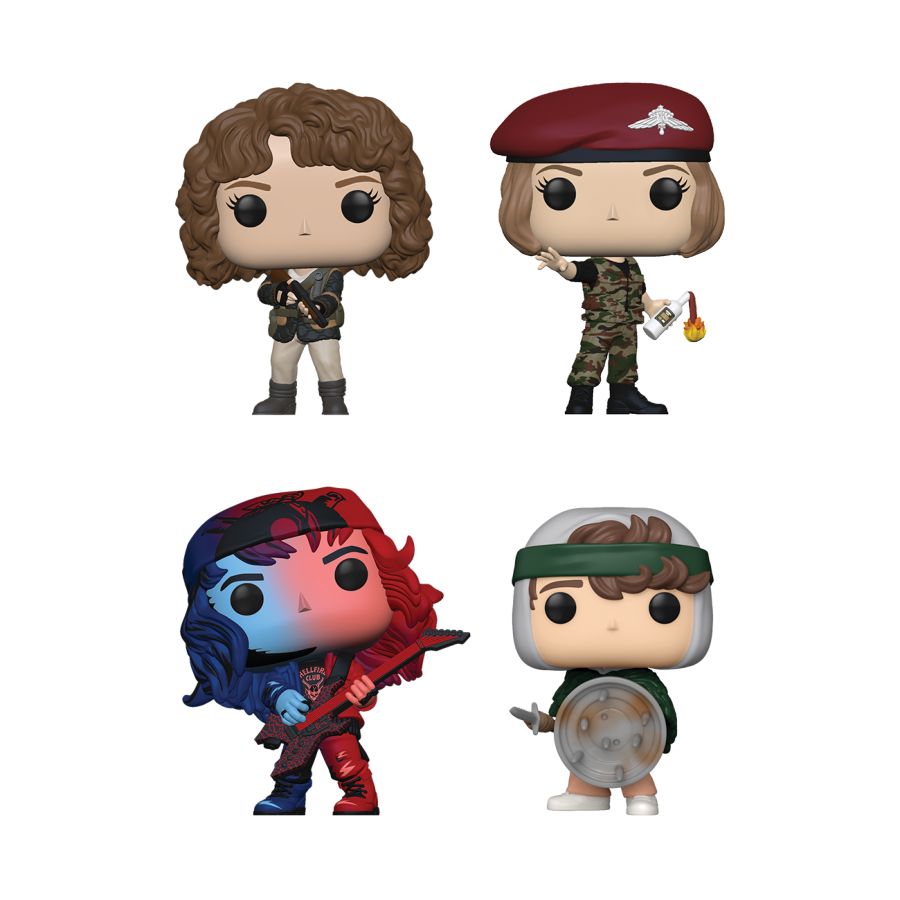 Stranger Things - Nancy, Robin, Eddie & Dustin US Exclusive Pop! 4-Pack [RS]