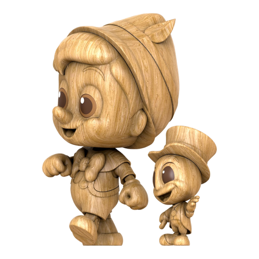 Pinocchio (1940) - Pinocchio & Jiminy Cricket (Wooden Color Version] Cosbaby