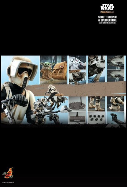 Star Wars: The Mandalorian - Scout Trooper & Speeder Bike 1:6 Scale Action Figure Set