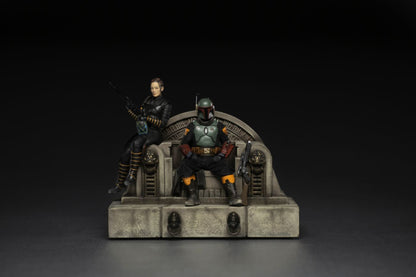 Star Wars: The Mandalorian - Boba Fett & Fennec Shand on Throne Deluxe 1:10 Scale Statue