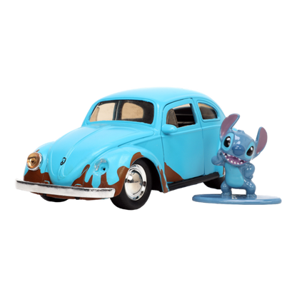 Lilo & Stitch - VW Beetle (Blue) 1:32 Scale with Stitch MetalFig