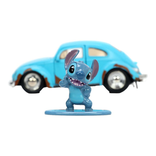 Lilo & Stitch - VW Beetle (Blue) 1:32 Scale with Stitch MetalFig