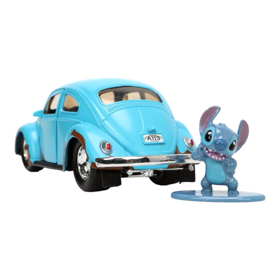 Lilo & Stitch - VW Beetle (Blue) 1:32 Scale with Stitch MetalFig