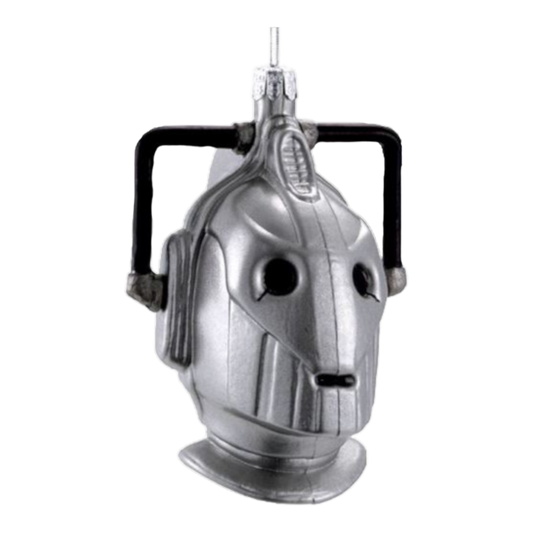 Doctor Who - Cyberman 4.25" Glass Xmas Ornament