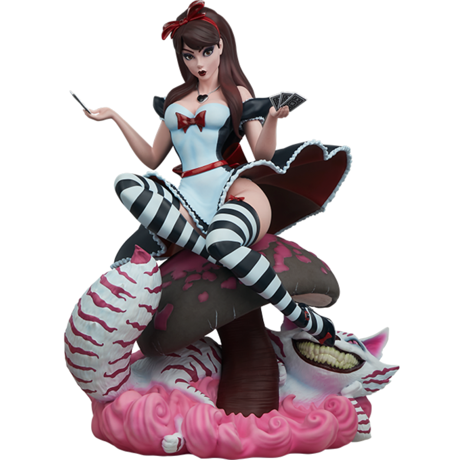 Fairytale Fantasies - Alice in Wonderland Game of Hearts Statue