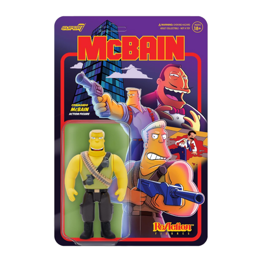 The Simpsons: McBain - McBain (Commando) Reaction 3.75" Figure