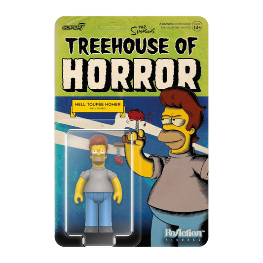 The Simpsons - Hell Toupee Homer (Tree House of Horror) Reaction 3.75" Figure