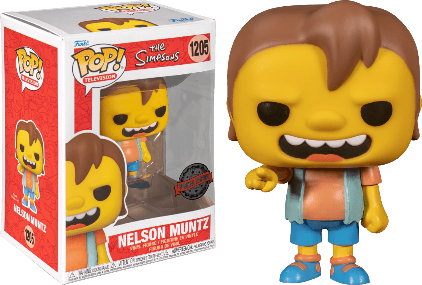 Simpsons - Nelson Muntz US Exclusive Pop! Vinyl [RS]