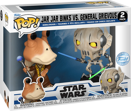 Star Wars: Clone Wars - Jar Jar Binks Vs General Grievous US Exclusive Pop! Vinyl 2-Pack [RS]